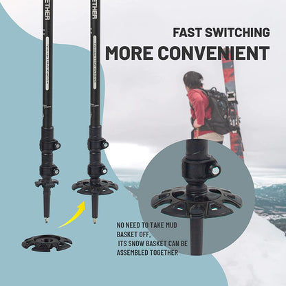 Hiking Walking Sticks with Quick Adjustable Locks