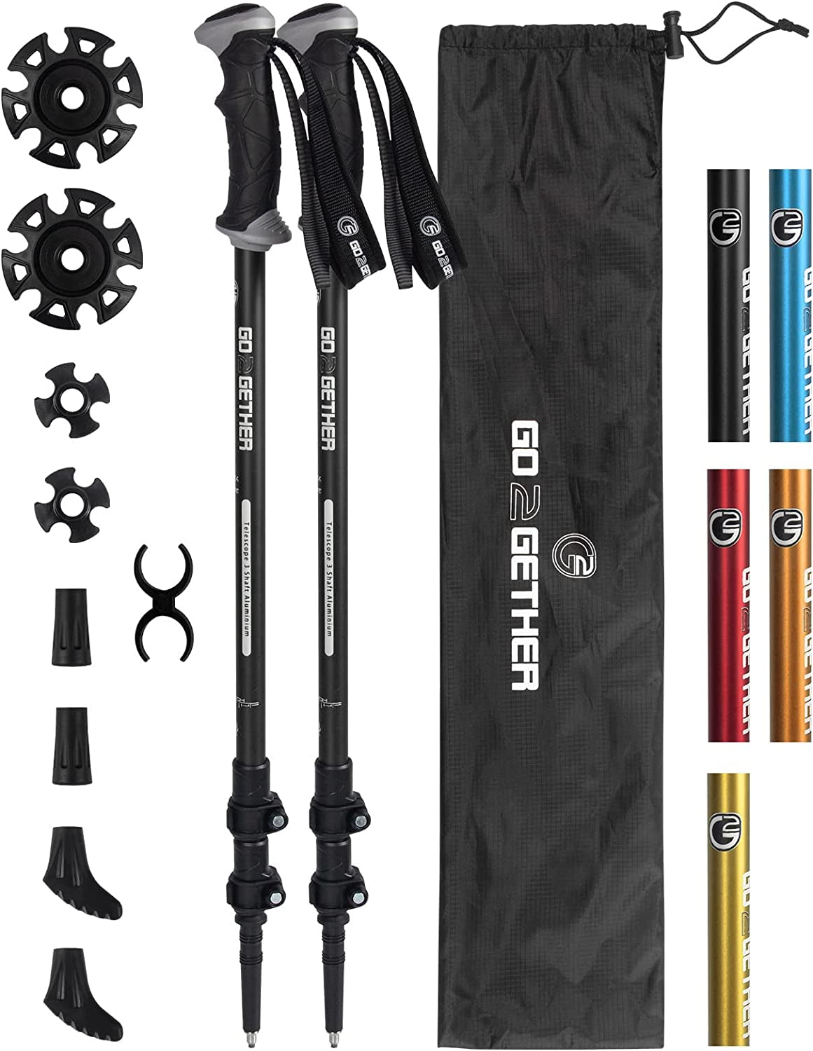 Hiking Walking Sticks with Quick Adjustable Locks